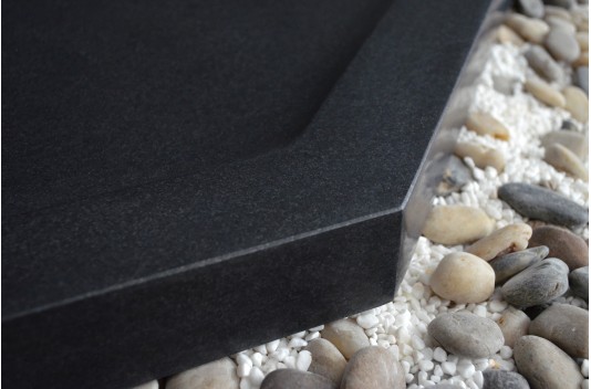 Receveur de douche pierre 100x80 granit noir MERCURION SHADOW Receveur de douche pierre 100x80 granit noir MERCURION SHADOW