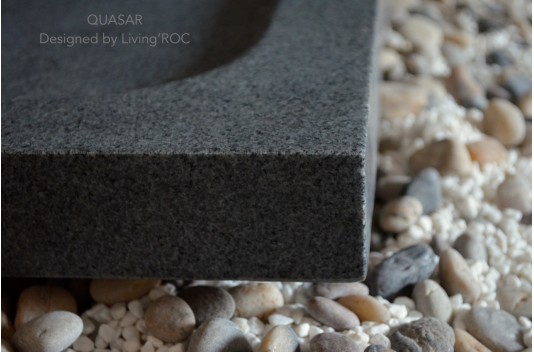 Receveur de douche en pierre à l'italienne 160x90 granit gris QUASAR