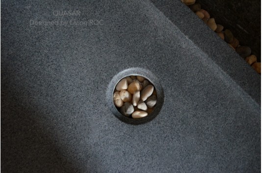 Receveur de douche en pierre à l'italienne 160x90 granit gris QUASAR