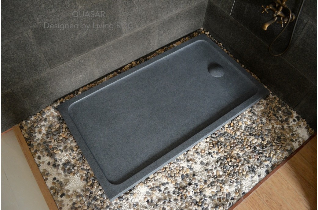 Receveur de douche en pierre 160x90 bac en granit véritable QUASAR