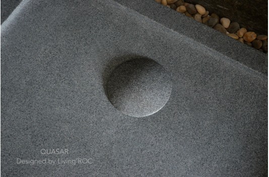 Receveur de douche en pierre à l'italienne 160x90 granit gris QUASAR