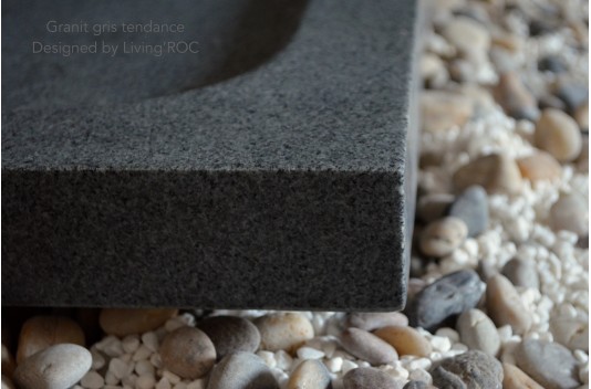 Receveur de douche en pierre à l'italienne 120X100 granit gris KIAORA Receveur de douche en pierre à l'italienne 120X100 granit gris KIAORA