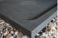 Receveur de douche en pierre à l'italienne 120X100 granit gris KIAORA