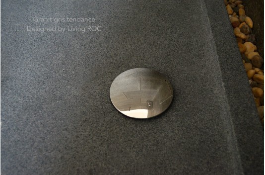 Receveur de douche en pierre à l'italienne 120X100 granit gris KIAORA Receveur de douche en pierre à l'italienne 120X100 granit gris KIAORA