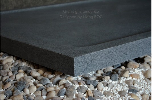 Receveur de douche en pierre 140x90 à l'italienne granit - SPACIUM Receveur de douche en pierre 140x90 à l'italienne granit - SPACIUM