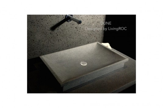 Vasque en pierre naturelle à poser 60x40 granit véritable DUNE Vasque en pierre naturelle à poser 60x40 granit véritable DUNE