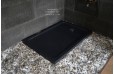 Receveur de douche 120X80 à l'italienne véritable Granit Noir PALAOS SHADOW