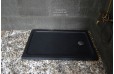 Receveur de douche 120X80 à l'italienne véritable Granit Noir PALAOS SHADOW