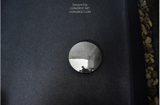 Receveur de douche 120X80 à l'italienne véritable Granit Noir PALAOS SHADOW