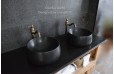 Vasque salle de bain en pierre noire Granit véritable OUVEA SHADOW