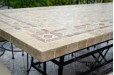 Table de jardin mosaïque marbre pierre naturelle 120-160-200-240 TOSCANE