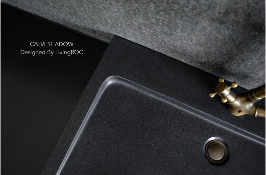 Vasque à poser salle de bain granit noir Luxe CALVI SHADOW Vasque à poser salle de bain granit noir Luxe CALVI SHADOW