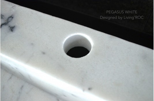 Vasque en pierre naturelle évier en marbre blanc PEGASUS WHITE Vasque en pierre naturelle évier en marbre blanc PEGASUS WHITE