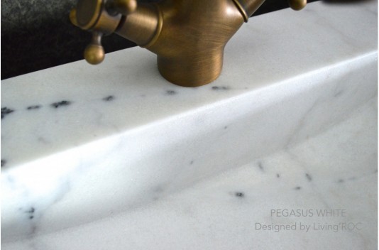 Vasque en pierre naturelle évier en marbre blanc PEGASUS WHITE Vasque en pierre naturelle évier en marbre blanc PEGASUS WHITE