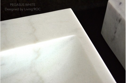 Vasque en pierre naturelle évier en marbre blanc PEGASUS WHITE Vasque en pierre naturelle évier en marbre blanc PEGASUS WHITE