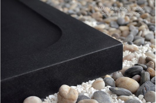 Receveur de douche en pierre 170x90 granit noir rare MAYAKA SHADOW Receveur de douche en pierre 170x90 granit noir rare MAYAKA SHADOW