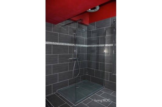Receveur de douche en pierre à l'italienne 120X100 granit gris KIAORA Receveur de douche en pierre à l'italienne 120X100 granit gris KIAORA