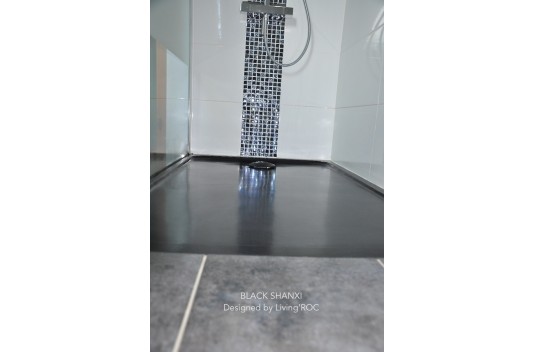Receveur de douche à l'italienne granit noir 120X100  KIAORA SHADOW Receveur de douche à l'italienne granit noir 120X100  KIAORA SHADOW