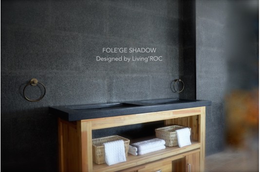 Double vasque en granit véritable taillé dans la masse160x50 FOLEGE SHADOW Double vasque en granit véritable taillé dans la masse160x50 FOLEGE SHADOW