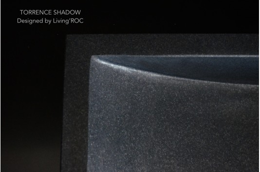 Vasque en pierre granit noir véritable luxe TORRENCE SHADOW Vasque en pierre granit noir véritable luxe TORRENCE SHADOW