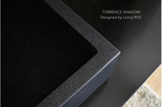 Vasque en pierre granit noir véritable luxe TORRENCE SHADOW Vasque en pierre granit noir véritable luxe TORRENCE SHADOW