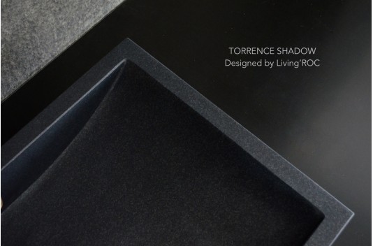 Vasque en pierre granit noir véritable luxe TORRENCE SHADOW Vasque en pierre granit noir véritable luxe TORRENCE SHADOW