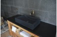 Vasque en pierre granit noir véritable luxe TORRENCE SHADOW