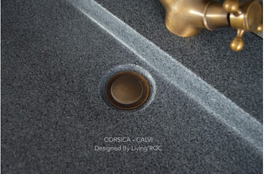 Vasque à poser en Granit gris véritable CALVI Vasque à poser en Granit gris véritable CALVI