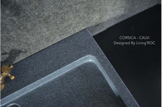 Vasque à poser en Granit gris véritable CALVI Vasque à poser en Granit gris véritable CALVI
