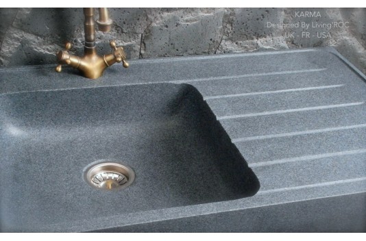 Évier de cuisine en pierre granit véritable 90x60 NORWAY