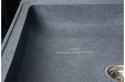 Evier de cuisine en Pierre Granit véritable 70x60 LAGOS