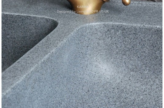 Évier de cuisine en pierre granit véritable 90x60 KARMA Évier de cuisine en pierre granit véritable 90x60 KARMA