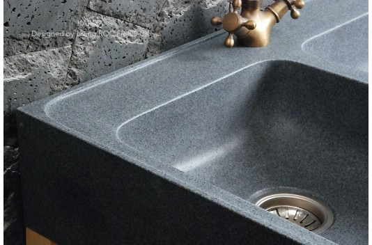 Évier de cuisine en pierre granit véritable 90x60 KARMA Évier de cuisine en pierre granit véritable 90x60 KARMA