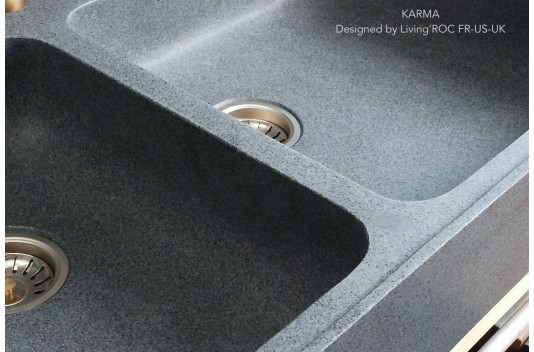 Évier de cuisine en pierre granit véritable 90x60 KARMA Évier de cuisine en pierre granit véritable 90x60 KARMA