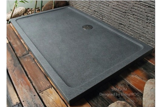 Receveur de douche en pierre 140x90 à l'italienne granit - SPACIUM Receveur de douche en pierre 140x90 à l'italienne granit - SPACIUM