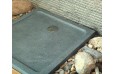 Bac de douche à l'italienne 80x80 en pierre granit véritable CORAIL