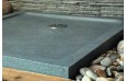 Bac de douche à l'italienne 80x80 en pierre granit véritable CORAIL