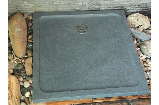 Receveur de douche 90x90 en granit véritable extra plat SERENA