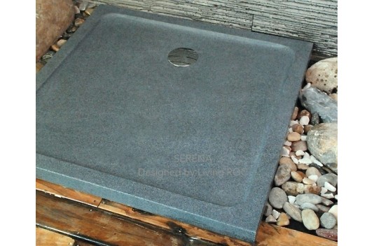 Receveur de douche 90x90 en granit véritable extra plat SERENA