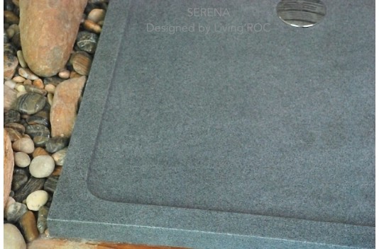 Receveur de douche 90x90 en granit véritable extra plat SERENA