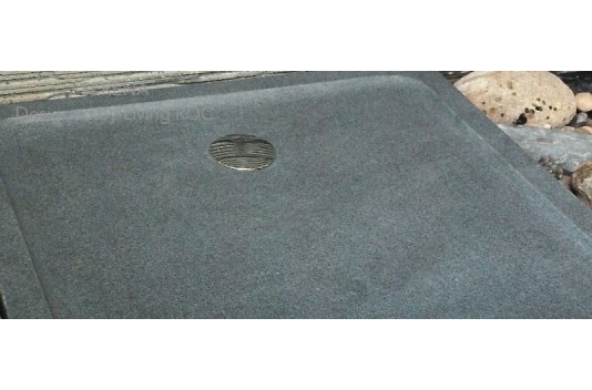 Receveur de douche 90x90 en granit véritable extra plat SERENA