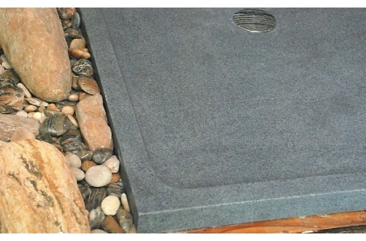 Receveur de douche 90x90 en granit véritable extra plat SERENA