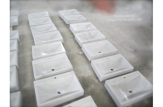 Vasque en pierre naturelle évier en marbre blanc PEGASUS WHITE Vasque en pierre naturelle évier en marbre blanc PEGASUS WHITE