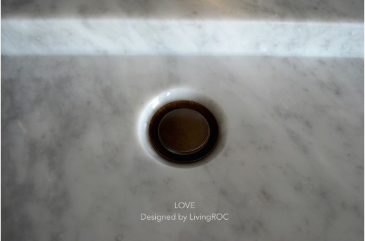 Double vasque en pierre marbre de Carrare 120cm YATE WHITE Double vasque en pierre marbre de Carrare 120cm YATE WHITE