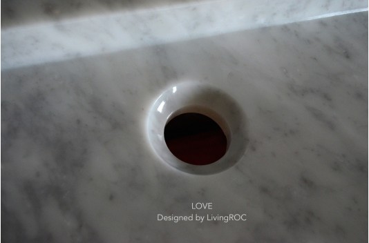 Double vasque en pierre marbre de Carrare 120cm YATE WHITE Double vasque en pierre marbre de Carrare 120cm YATE WHITE