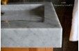 Double vasque en pierre marbre de Carrare 120cm YATE WHITE