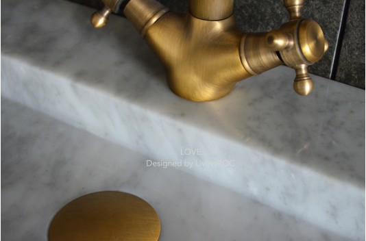 Double vasque en pierre marbre de Carrare 120cm YATE WHITE Double vasque en pierre marbre de Carrare 120cm YATE WHITE