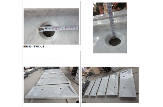 Double vasque en pierre marbre de Carrare 120cm YATE WHITE Double vasque en pierre marbre de Carrare 120cm YATE WHITE