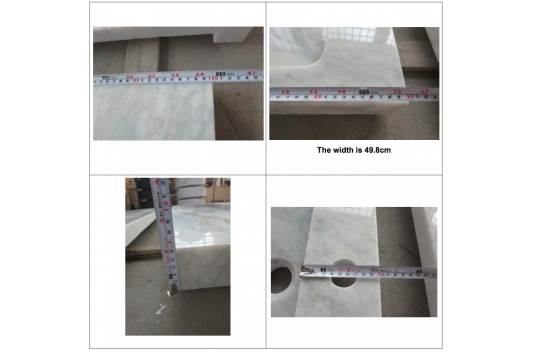 Double vasque en pierre marbre de Carrare 120cm YATE WHITE Double vasque en pierre marbre de Carrare 120cm YATE WHITE