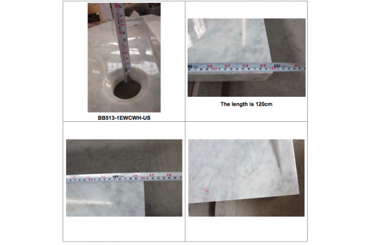 Double vasque en pierre marbre de Carrare 120cm YATE WHITE Double vasque en pierre marbre de Carrare 120cm YATE WHITE